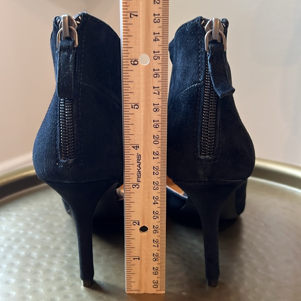 Tesori Edie Black Suede Heels - Picture 6 of 14